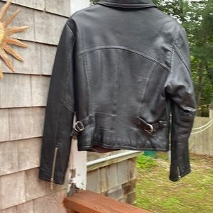 Black leather jacket